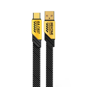 WEKOME WDC-190 Mecha Series - Câble de connexion USB-A vers USB-C à charge rapide 1 m (Jaune)