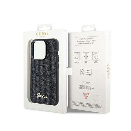 Guess Disco Metal Script - iPhone 14 Pro Case (black)