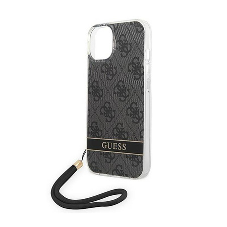 Guess 4G Print Cord - tok zsinórral iPhone 14 (fekete)