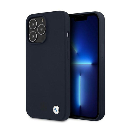 BMW Silicone Signature Llogo - pouzdro pro iPhone 13 Pro Max (Navy Blue)