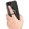 PURO Magnet Ring Cover - Etui iPhone SE (2022 / 2020) / 8 / 7 z magnetycznym uchwytem na palec (czarny)