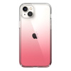 Speck Presidio Perfect-Clear + Ombre - pouzdro pro iPhone 15 Plus / 14 Plus s povrchovou úpravou MICROBAN (čiré / Vintage Rose Fade)