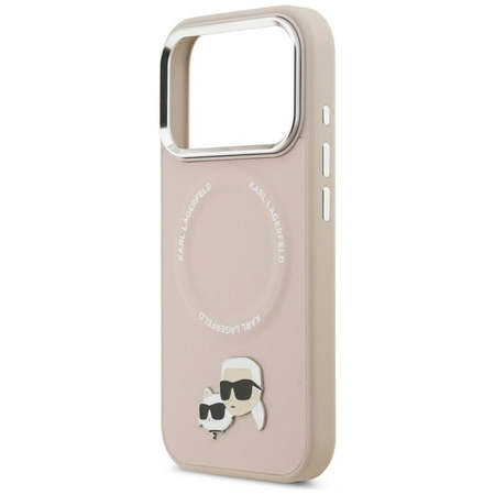 Karl Lagerfeld Karl & Choupette Pins MagSafe - Hülle für iPhone 17 Pro (rosa)