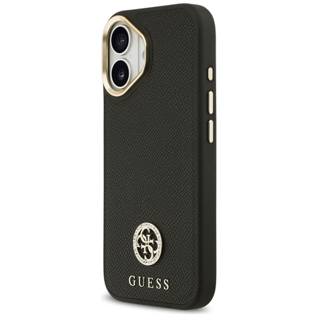 Guess Grained Strass Logo MagSafe - Pouzdro iPhone 17 (černý)