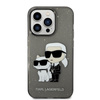 Karl Lagerfeld IML Glitter NFT Karl & Choupette - Case for iPhone 14 Pro Max (Black)