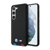 BMW Leather Hot Stamp Tricolor - Étui Samsung Galaxy S23 (noir)