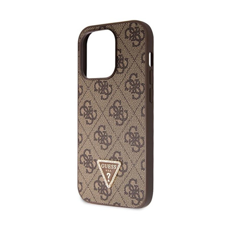 Guess Crossbody 4G Metall Logo - iPhone 14 Pro Tasche (braun)