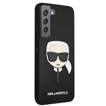 Karl Lagerfeld Saffiano Ikonik Karl`s Head - Samsung Galaxy S22+ Tasche (schwarz)