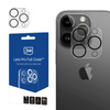 3mk Lens Pro Full Cover - Verre de l'objectif de l'appareil photo pour iPhone 15 Pro / 15 Pro Max