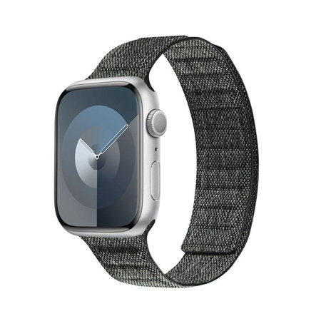 Crong Melange - Magnetic Strap for Apple Watch 44/45/46/49 mm (black melange)