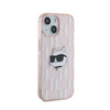 Karl Lagerfeld IML Choupette Head & Monogram - pouzdro pro iPhone 13 (růžové)