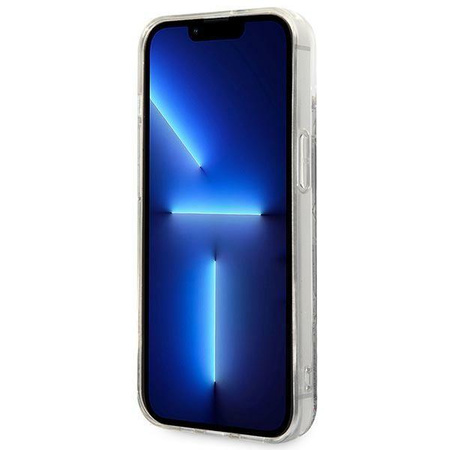 Karl Lagerfeld Monogram Liquid Glitter - Hülle für iPhone 14 Plus (Schwarz)