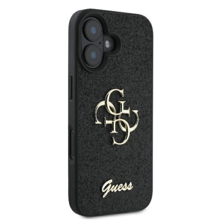 Guess Fixed Glitter Big 4G - iPhone 16 Plus tok (fekete)