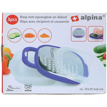 MULTIFUNCTIONAL VEGETABLE GRATE WITH COVER, with lid, Alpina