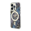 Guess Leopard MagSafe - iPhone 14 Pro Case (Bleu)