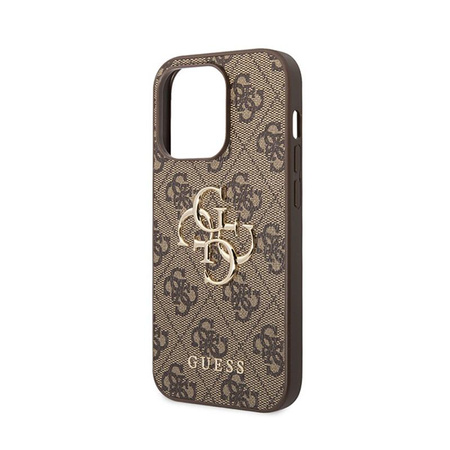Guess 4G Big Metal Logo - iPhone 15 Pro Case (brown)