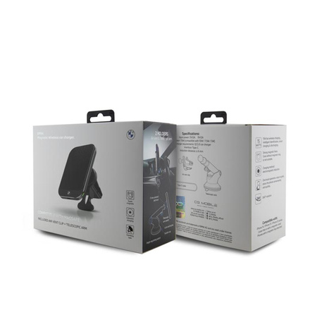 BMW MagSafe Signature Edition - Magnetische Autohalterung mit kabelloser 15W-Ladung (schwarz)