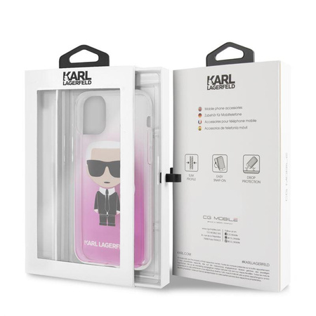 Karl Lagerfeld Iconic Karl Gradient - pouzdro pro iPhone 11 (růžové)