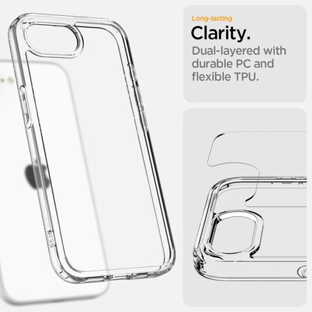 Spigen Ultra Hybrid - Coque pour iPhone 16e (Transparent)