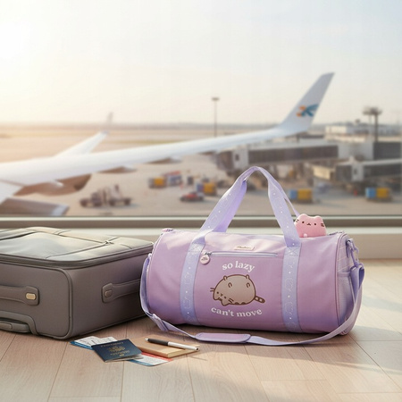 TORBA PODRÓŻNA PUSHEEN DLA DZIECI SPORTOWA NA RAMIĘ DLA DZIEWCZYNKI