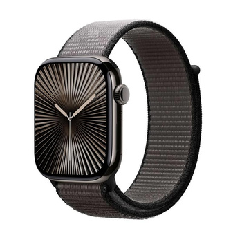 Crong Nylon - Sportszíj Apple Watch 44/45/46/49 mm-hez (Éjszürke)
