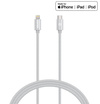 Kanex DuraBraid - Câble de connexion USB-C (Power Delivery) vers Lightning certification MFi 1,2 m (Argent)