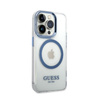 Guess Metal Outline Magsafe - iPhone 14 Pro Tasche (klar / blau)