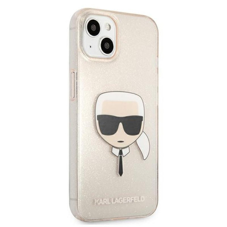 Karl Lagerfeld Karl's Head Glitter - iPhone 13 Case (Gold)