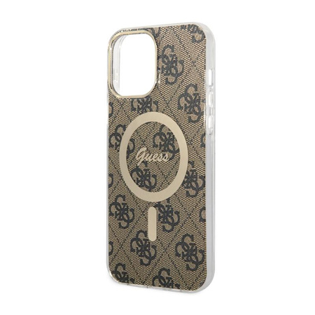 Guess 4G MagSafe - Étui pour iPhone 13 Pro Max (Marron)