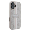 Guess 4G Printed Stripes MagSafe - pouzdro pro iPhone 16 Plus (růžové)