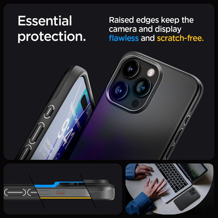 Spigen Thin Fit - Coque pour iPhone 15 Pro (Noir)