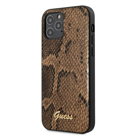 Guess Python Collection - Etui iPhone 12 Pro Max (brązowy)