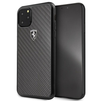 Ferrari Real Carbon Heritage - iPhone 11 Pro Max tok (fekete)