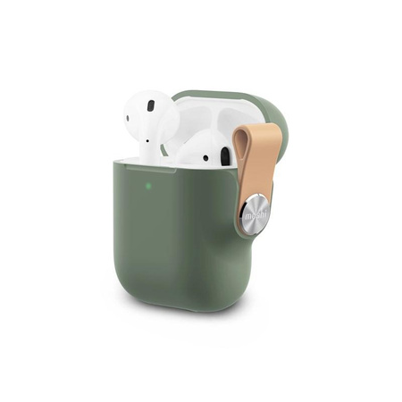 Moshi Pebbo - AirPods-Tasche mit abnehmbarer Handschlaufe (Mintgrün)
