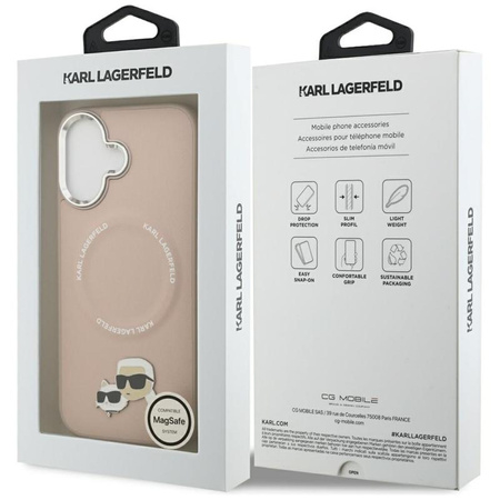 Karl Lagerfeld Karl & Choupette Pins MagSafe - Case for iPhone 17 (pink)