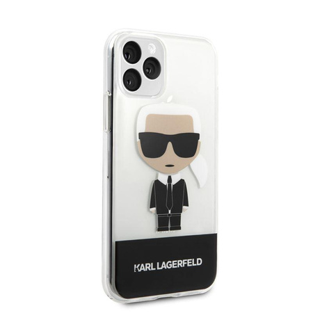 Karl Lagerfeld Iconic Karl - Coque pour iPhone 11 Pro (Transparent)