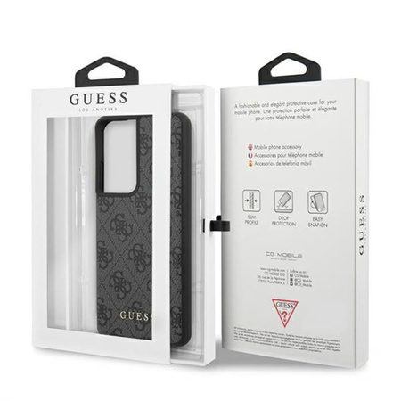 Guess 4G Metal Logo - Etui Samsung Galaxy S21 Ultra (szary)