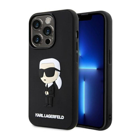 Karl Lagerfeld 3D Rubber NFT Ikonik - Etui iPhone 14 Pro (Czarny)