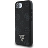 Guess szemcsés Hot Stamp Peony Triangle Logo MagSafe - tok iPhone 16e (fekete)