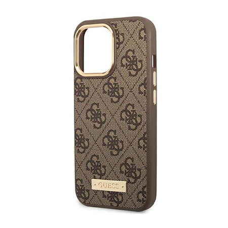 Guess 4G Logólemez MagSafe - iPhone 14 Pro tok (barna)