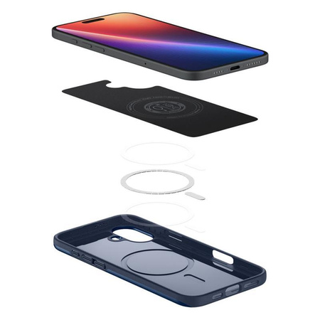 Spigen Thin Fit MagSafe - tok iPhone 16 készülékhez (sötétkék)