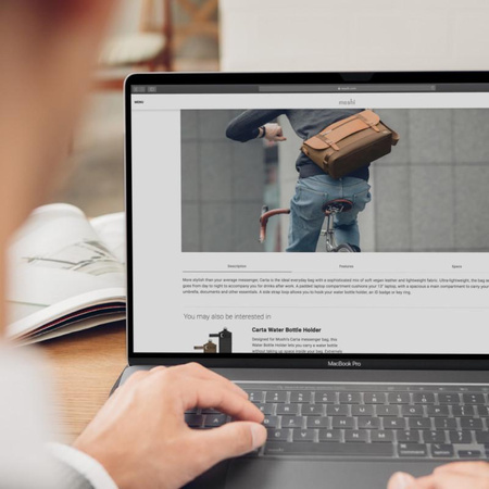 Moshi Umbra - MacBook Pro 14" (M3/M2/M1/2023-2021) Bildschirmschutzfolie mit Sichtschutzfilter (schwarzer Rand)