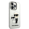 Karl Lagerfeld IML Glitter NFT Karl & Choupette - Etui iPhone 14 Pro (przezroczysty)