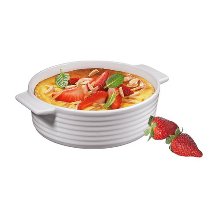 Küchenprofi Burgund – Porcelánový pekáč / kulatá zapékací mísa, průměr 16×5 cm, 0,7 l