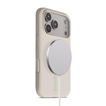SILIKONOWE ETUI MAGSAFE DO IPHONE 17 PRO Crong BEŻOWE MAGNETYCZNE CASE