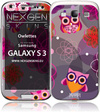 Nexgen Skins - Samsung GALAXY S III 3D-Effekt-Hülle Skin-Set (Eulen 3D)