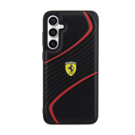 Ferrari Twist fém logó - Samsung Galaxy S23 FE tok (fekete)