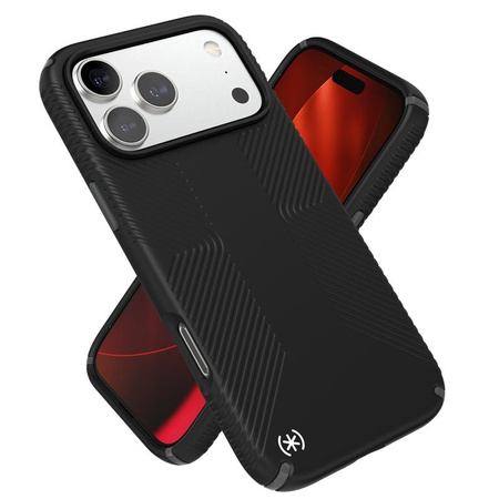 Speck Presidio2 Grip MagSafe - iPhone 17 Pro Max Case (Black / Slate Grey / White)