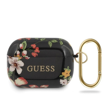 Guess Flower Collection N4 - pouzdro pro Airpods Pro (černé)
