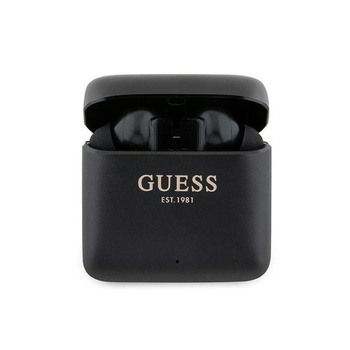 Guess Printed Logo - TWS Bluetooth headphones + charging case (black)